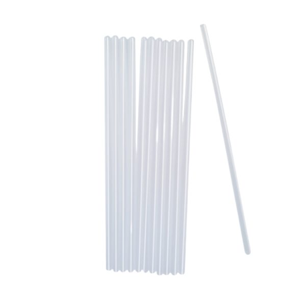 Slamke plastične l=240 mm d=8 mm prozirna 250 kom/pak