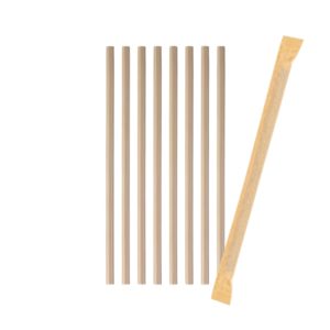 Slamke papirnate l=210 mm d=8 mm kraft pojedinacno pakiranje 500 kom/pak