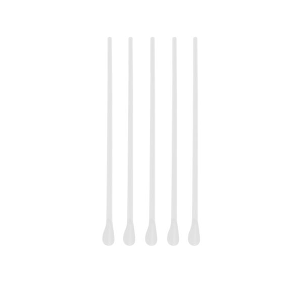 Slamke plastične z žličko l=210 mm d=8 mm prozirna 250 kom/pak [5 kom/pak]