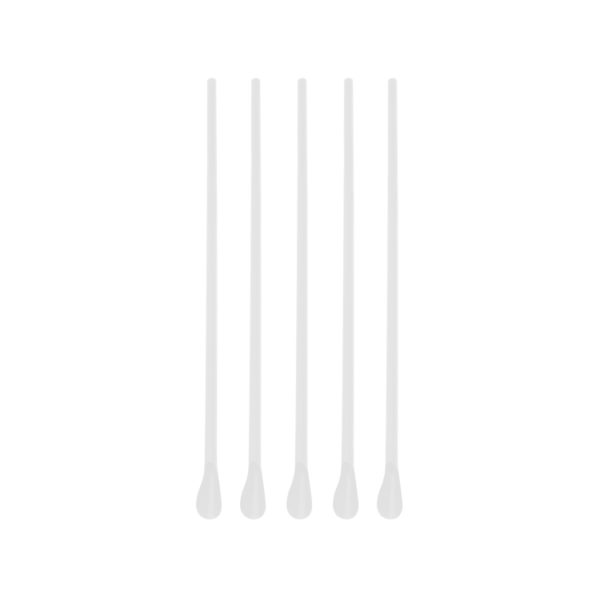 Slamke plastične z žličko l=210 mm d=8 mm prozirna 250 kom/pak [5 kom/pak]