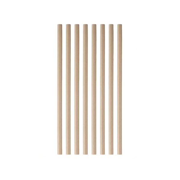 Slamke papirnate d=8mm h=210mm KRAFT 500 kos/pak