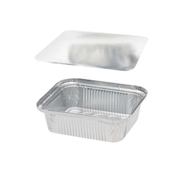 Alu posuda za poklopcem 435 ml 146x121x40 mm 100 kom
