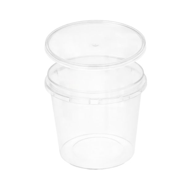 Posuda PP 1000/1200 ml prozirna, za poklopcem, 30 kom (komplet)