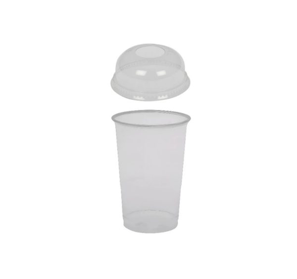 Čaša rPet 200 ml prozirna tvrde sa žigom za poklopcem d=78 mm 50 kom (komplet)
