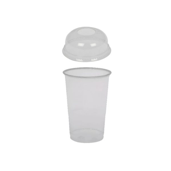 Čaša rPet 200 ml prozirna tvrde sa žigom za poklopcem d=78 mm 50 kom (komplet)