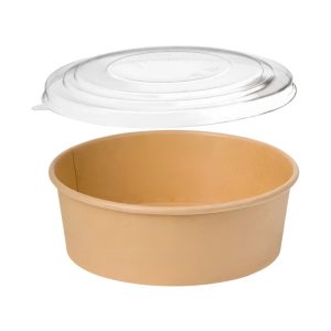 Papirnata posuda 1300 ml d=185 mm kraft, za poklopcem 50 kom (komplet)