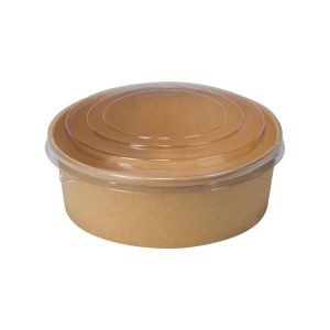 Papirnata posuda za poklopcem 750 ml d=150 mm kraft, komplet, 50 kom