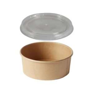Papirnata posuda za poklopcem 750 (850) ml d=145 mm h=70 mm, kraft, 50 kom (komplet)