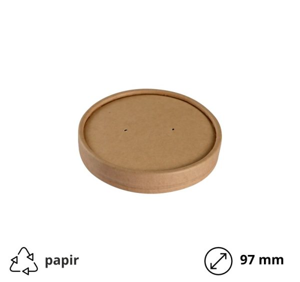 Papirnati poklopac d=97 mm (240ml) kraft 25 kom
