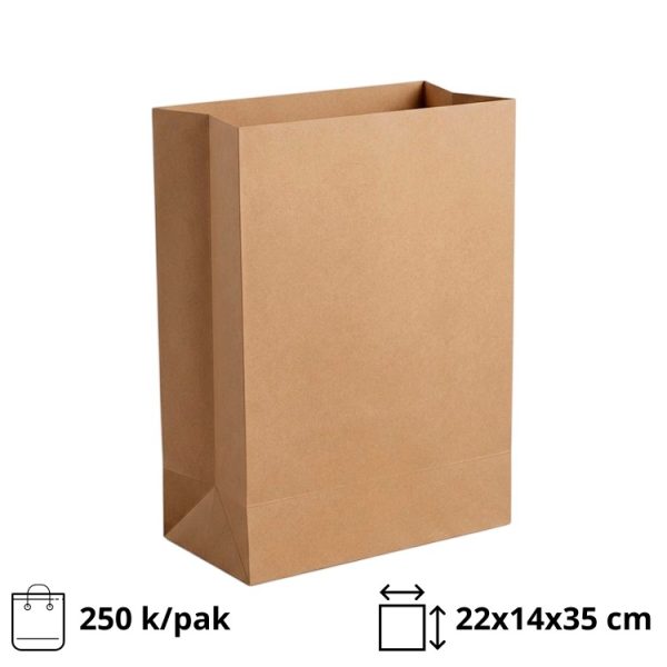 Papirnata vrećica 220х140х350 mm kraft 250 kom