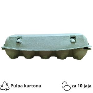 Kutija za 10 jaja pulpa kartona, siva [120 kom/pak]