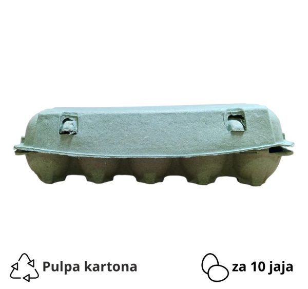 Kutija za 10 jaja pulpa kartona, siva [120 kom/pak]