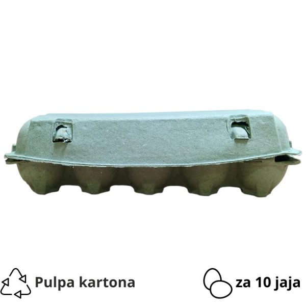 Kutija za 10 jaja pulpa kartona, siva [120 kom/pak]