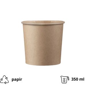 Papirnata posuda 340 ml d=90 mm h=85 mm kraft 50 kom
