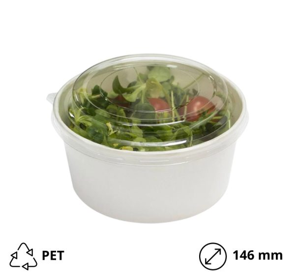 * Poklopac PET za posudu papirnatu 750 ml d=146 mm [50 kom/pak]