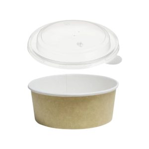 Papirnata posuda za poklopcem Tambien ECO 1090 ml d=166 mm h=65 mm kraft 100 kom, (komplet)