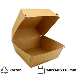Kutija za hamburger 140х140х105mm kraft 100 kom