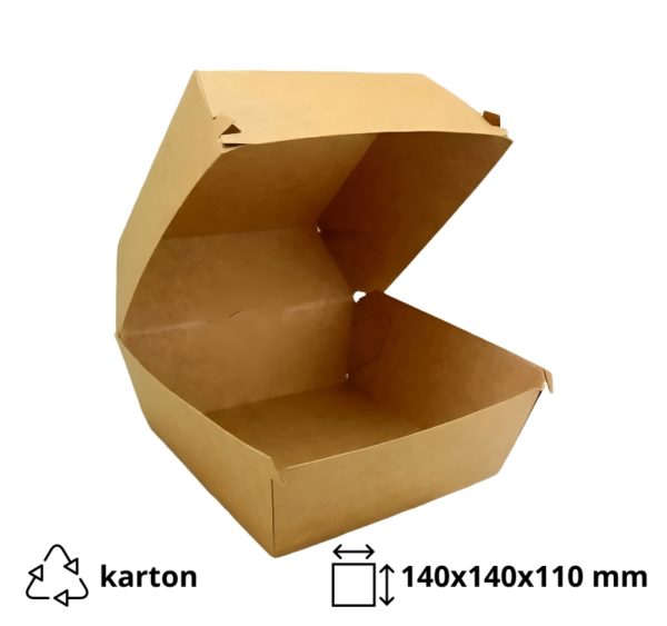 Kutija za hamburger 140х140х105mm kraft 100 kom