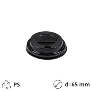 Poklopac s rupom PS d=65 mm crn 100 kom