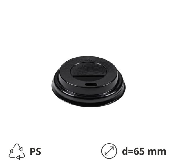 Poklopac s rupom PS d=65 mm crn 100 kom