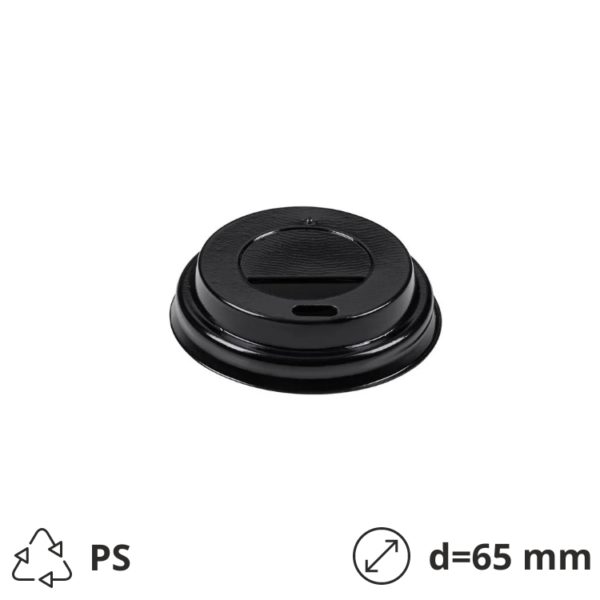 Poklopac s rupom PS d=65 mm crn 100 kom