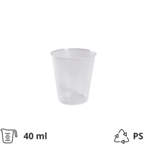 Čaša 40 ml prozirna 20 kom