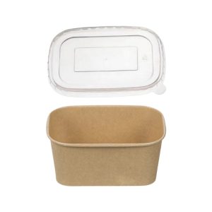 Papirnata posuda 1000 ml 170х120х60mm, kraft, za poklopcem 50 kom