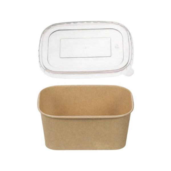 Papirnata posuda 1000 ml 170х120х60mm, kraft, za poklopcem 50 kom