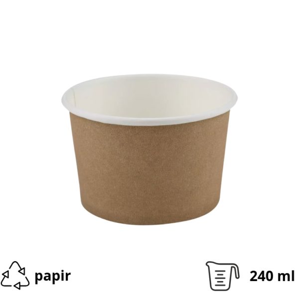 Papirnata skodelica 240 ml kraft 50 kom