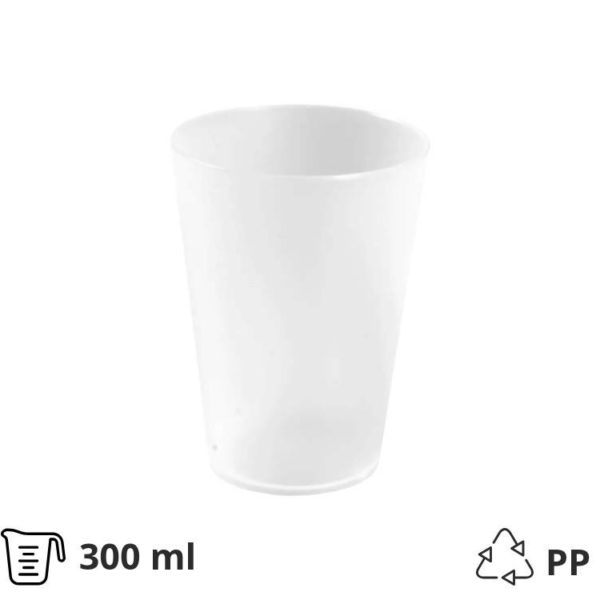 Čaša PP 300 ml bijela 12 kom