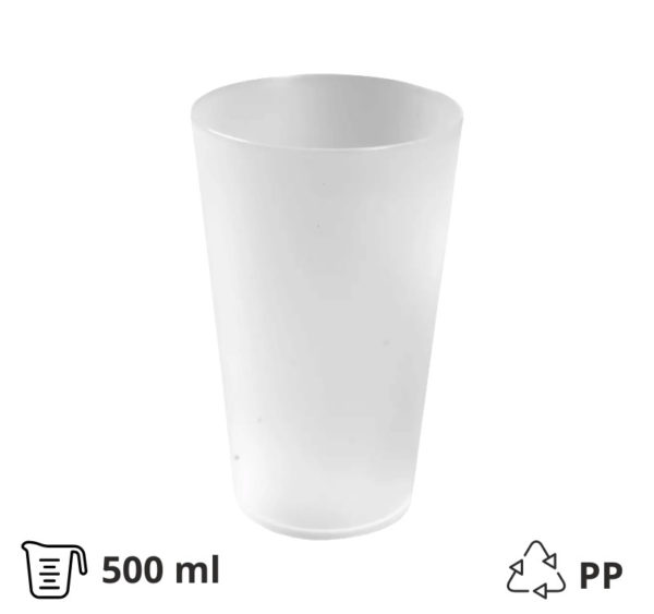 Čaša PP 500 ml bijela 12 kom
