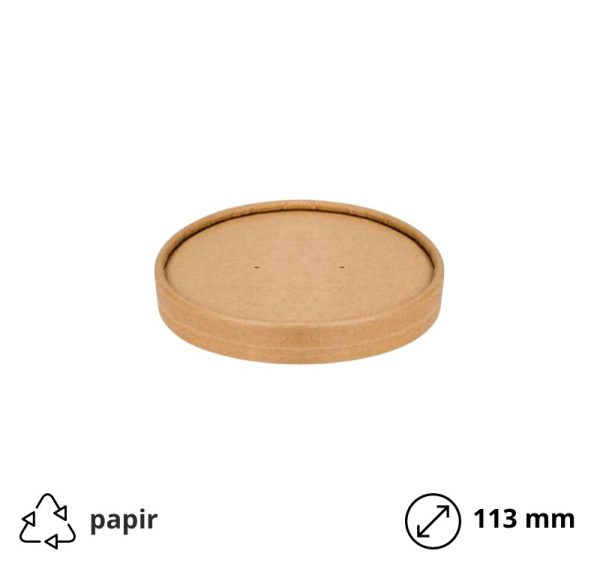 Papirnati poklopac d=113 mm kraft 25 kom