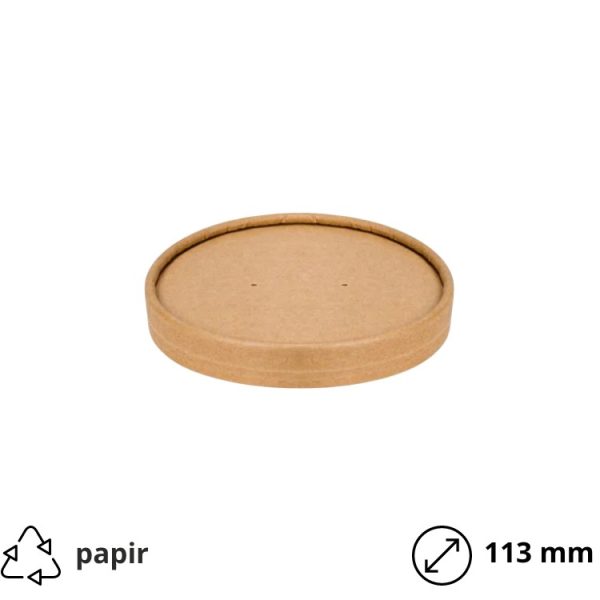 Papirnati poklopac d=113 mm kraft 25 kom