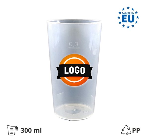 Čaša tvrda 300 ml d=78 mm s vašim dizajnom 500 kom [20 kom/pak]