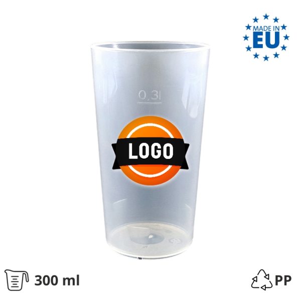 Čaša tvrda 300 ml d=78 mm s vašim dizajnom 500 kom [20 kom/pak]