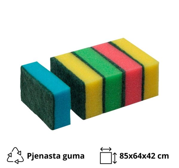 Spužva s abrazivom 85x64x41 mm 5 kom/pak