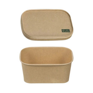 Papirnata posuda za poklopcem 750 ml 170х120х60mm, kraft, 50 kom (komplet)