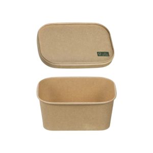 Papirnata posuda za poklopcem 750 ml 170х120х60mm, kraft, 50 kom (komplet)