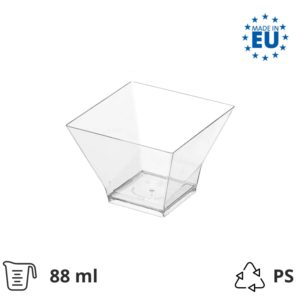 Fingerfood posudica PS 88 ml 62х62х50 mm Pagoda prozirna 6 kom