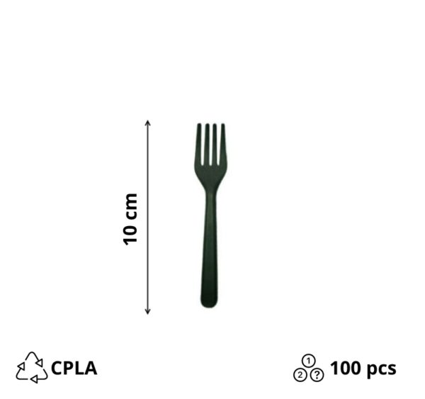 CPLA mini-vilica 10 mm crna 50 kom/pak