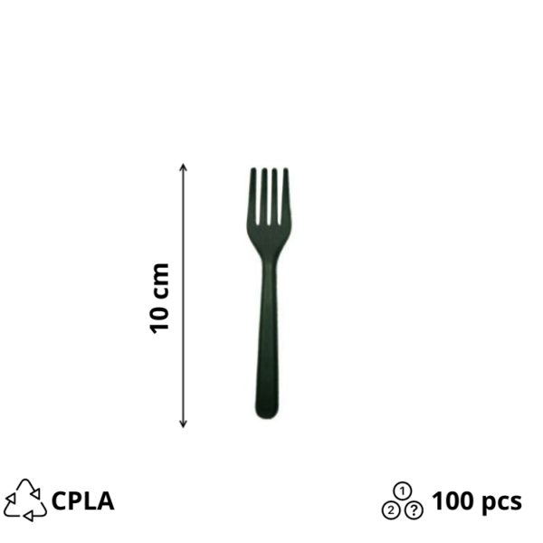 CPLA mini-vilica 10 mm crna 50 kom/pak