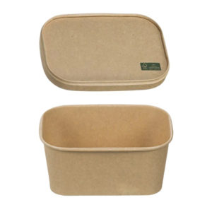 Papirnata posuda 1000 ml 173х123х75mm, kraft, bez poklopca 50 kom (Копировать)