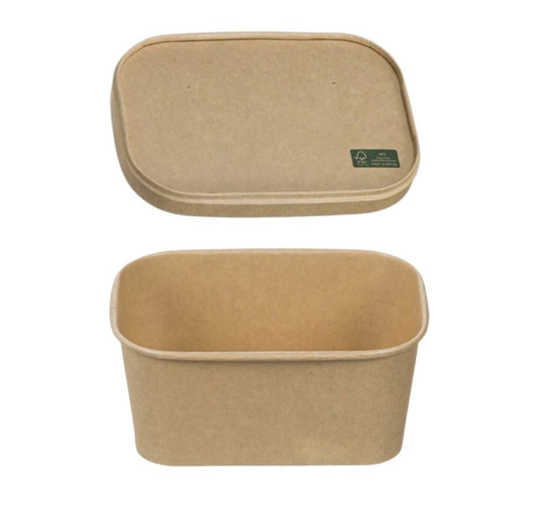 Papirnata posuda 1000 ml 173х123х75mm, kraft, bez poklopca 50 kom (Копировать)