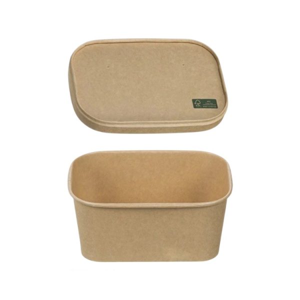 Papirnata posuda 1000 ml 173х123х75mm, kraft, bez poklopca 50 kom (komplet)