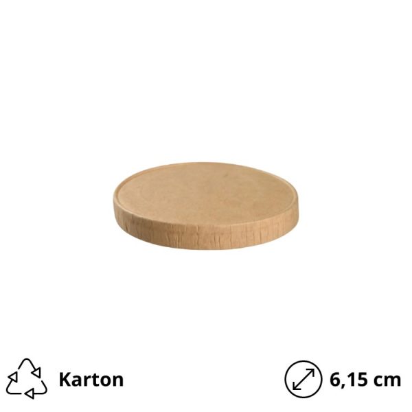 Poklopac papirnati d=6,15 cm kraft