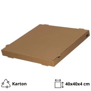 Kutija za pizzu 40х40х4 cm mikro valovit karton kraftt [50 kom/pak]