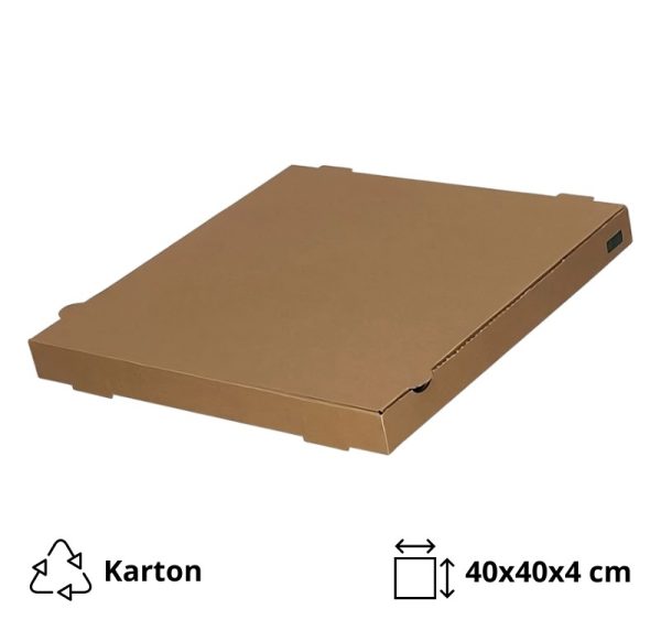 Kutija za pizzu 40х40х4 cm mikro valovit karton kraftt [50 kom/pak]
