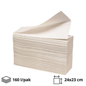 Papirnati ručnici Z-zlozenka 2 sl., 24×23 cm, 160 l/pak