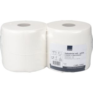 Papirnati ručnici 2 sl 100m x24 cm, 400 l/rol, bieli 2 rol/pak