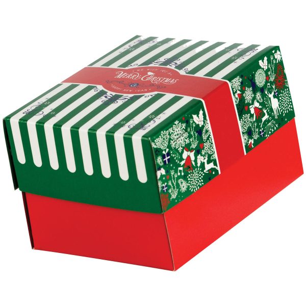 Kutija s poklopcem za desert 13x10x8 cm CHRISTMAS [11 kom/pak]